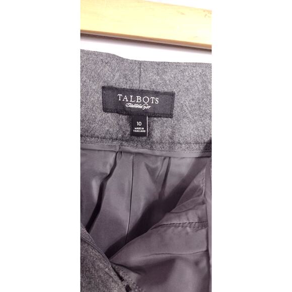 Talbots Heritage Flare Gray Wool Trouser Pants 10 - Picture 10 of 14
